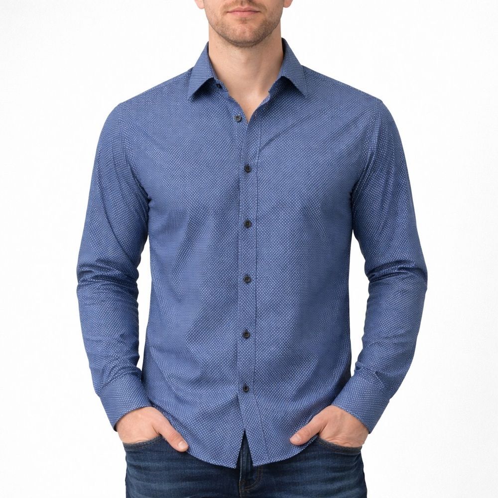 Apt. 9 Men's Navy Casual Button-Down Shirt